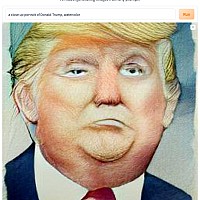 Trump watercolor dallemini 2022-7-7 22-55-0