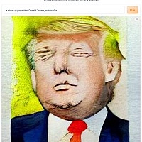 Trump watercolor dallemini 2022-7-7 22-55-1