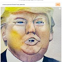 Trump watercolor dallemini 2022-7-7 22-55-11