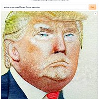 Trump watercolor dallemini 2022-7-7 22-55-2