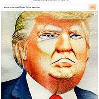 Trump watercolor dallemini 2022-7-7 22-55-4