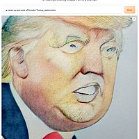 Trump watercolor dallemini 2022-7-7 22-55-7