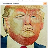 Trump watercolor dallemini 2022-7-7 22-55-9